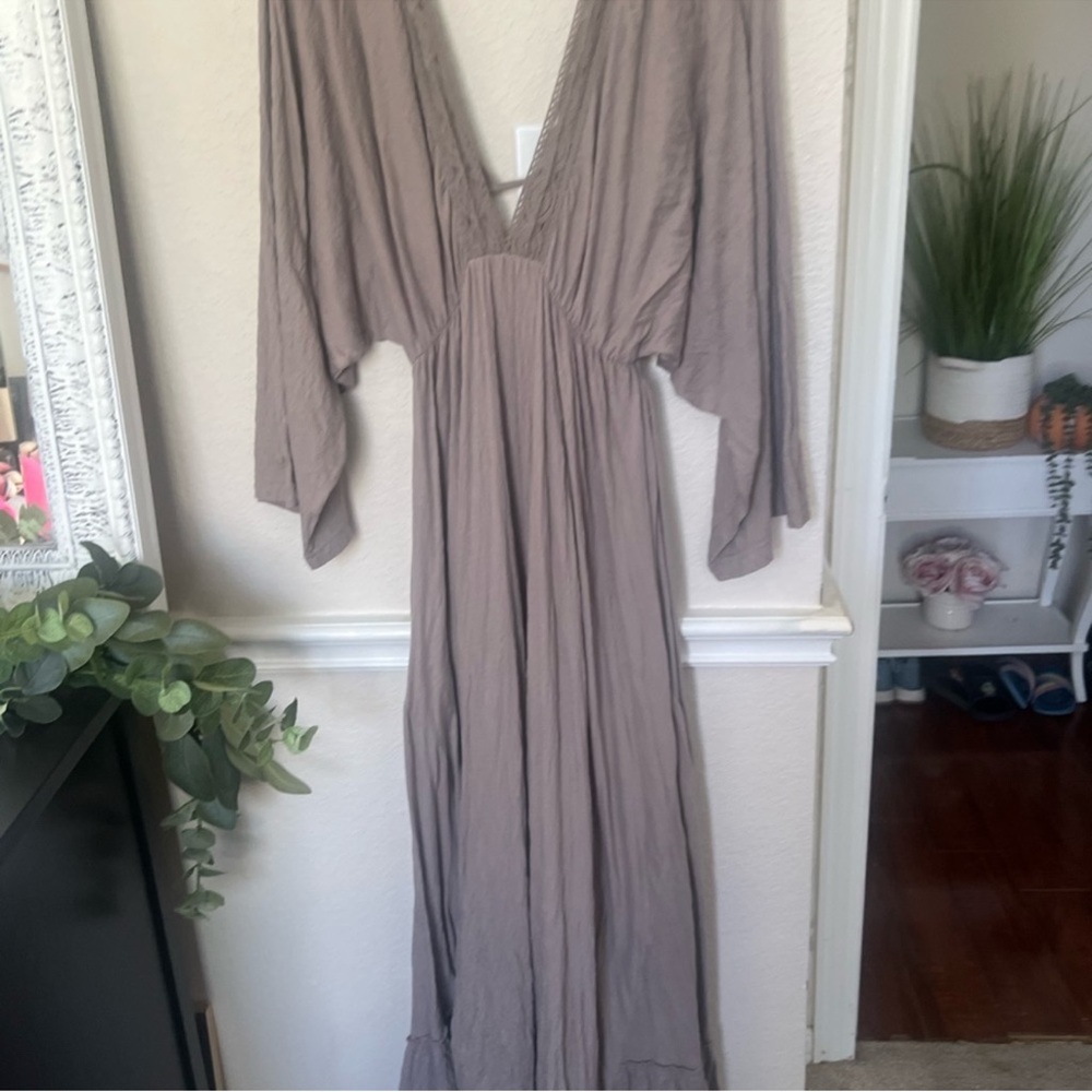 Free People Eliza Maxi Dress In Phantom LARGE - Picture 9 of 13